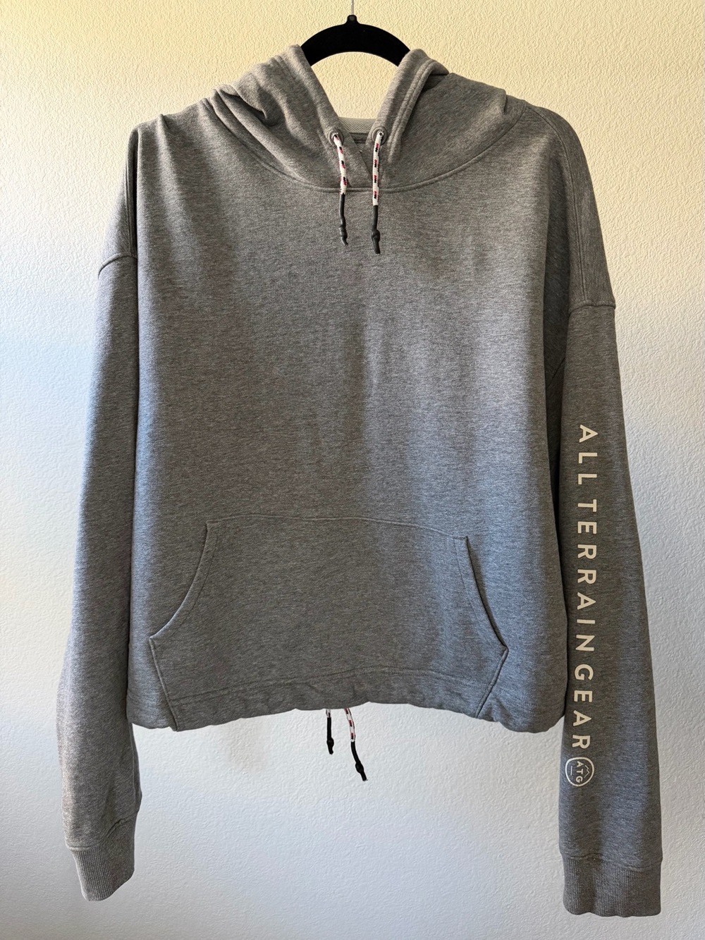 Wrangler Paracord Drawstring All Terrain Gear ATG Hoodie, Charcoal Grey XL